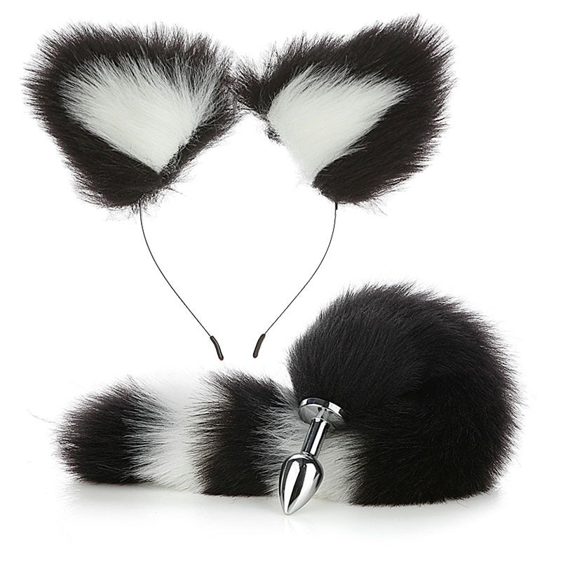 Erotic Fox Tail Anal Plug Set