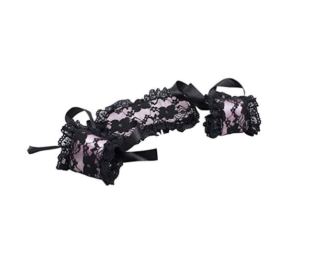 Lace Blindfold and Handcuffs Costume Set