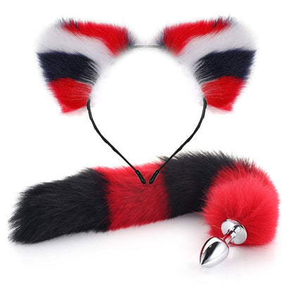 Erotic Fox Tail Anal Plug Set