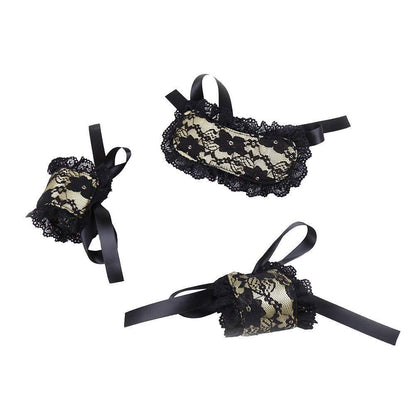 Lace Blindfold and Handcuffs Costume Set