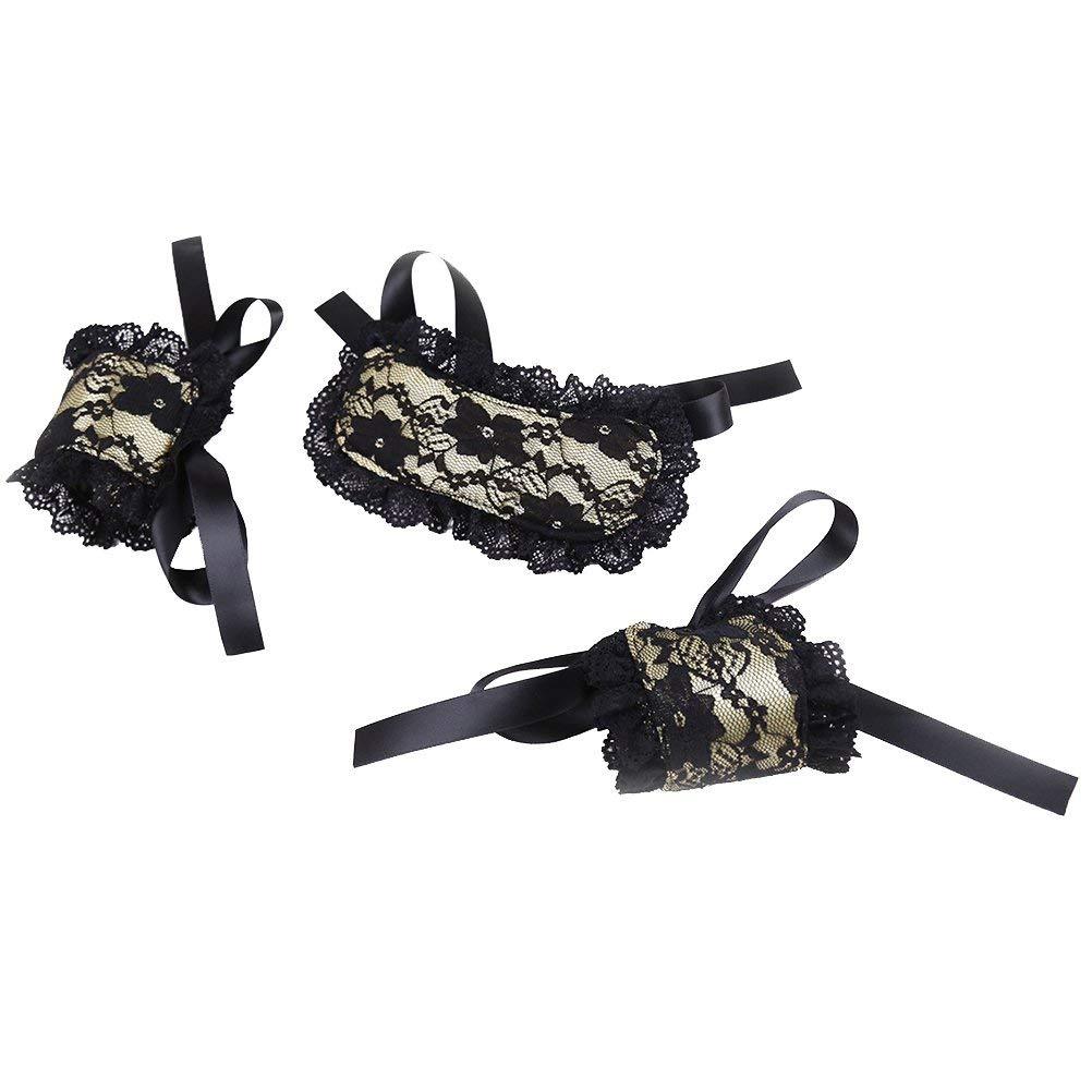 Lace Blindfold and Handcuffs Costume Set