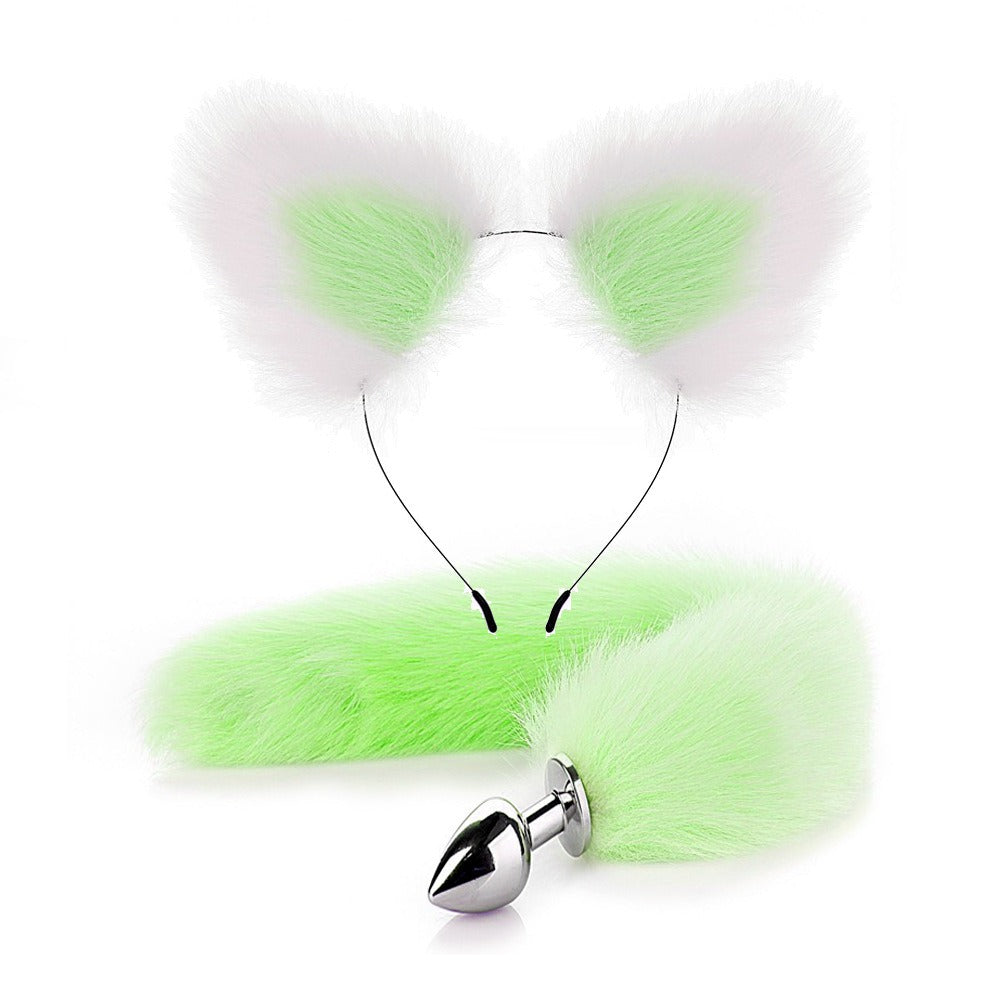 Erotic Fox Tail Anal Plug Set