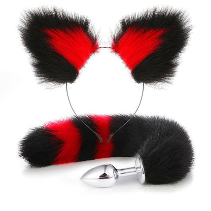 Erotic Fox Tail Anal Plug Set