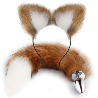 Erotic Fox Tail Anal Plug Set