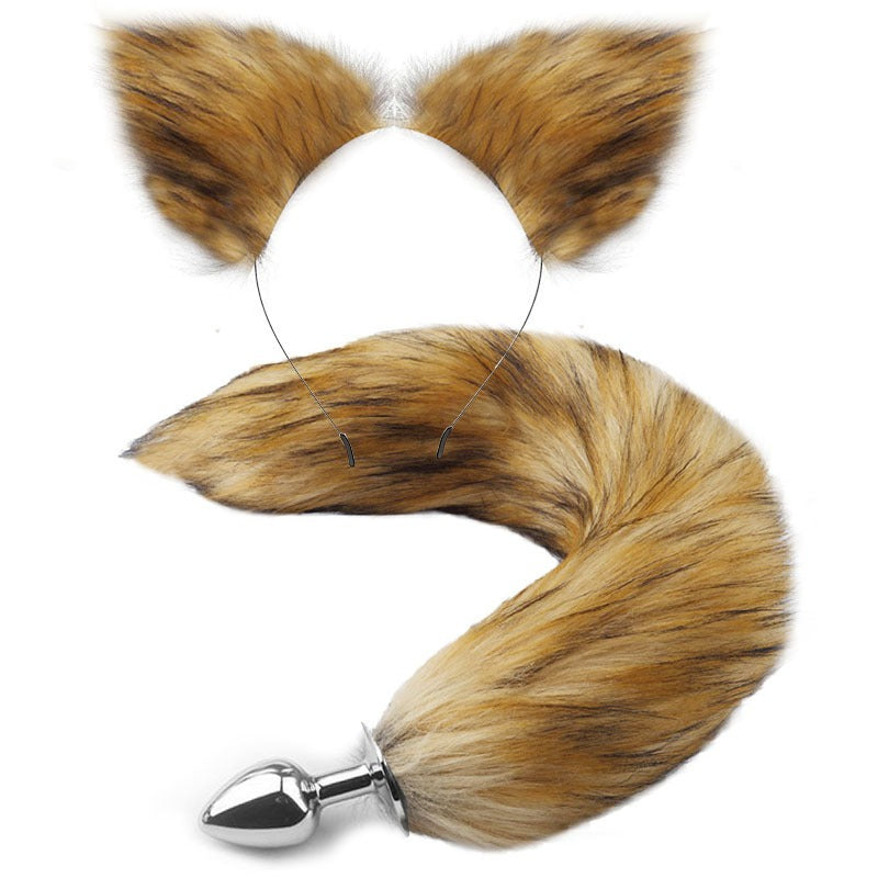 Erotic Fox Tail Anal Plug Set