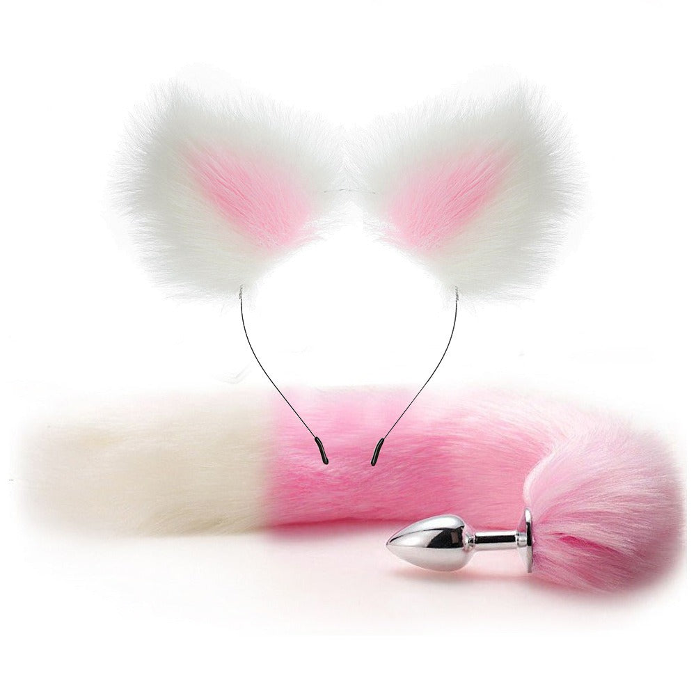 Erotic Fox Tail Anal Plug Set