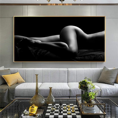 Sexy Sleeping Women Canvas Wall Art