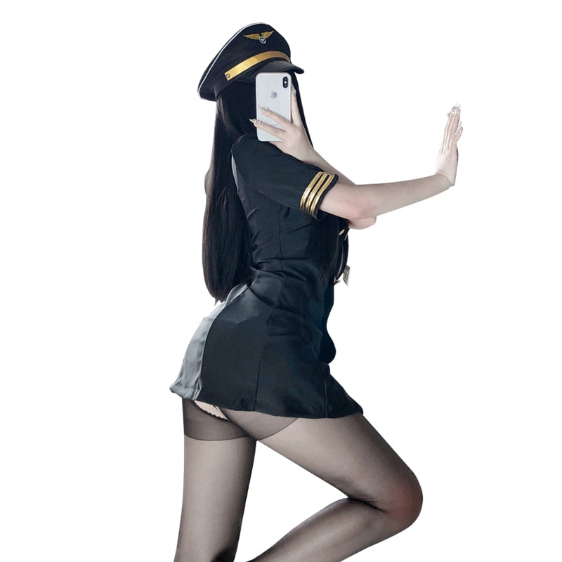 Stewardess Uniform Sexy Flight Attendant  Women Costume