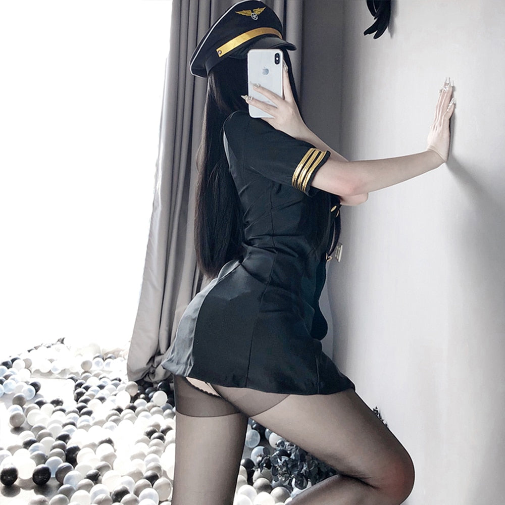 Stewardess Uniform Sexy Flight Attendant  Women Costume