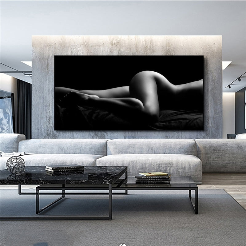 Sexy Sleeping Women Canvas Wall Art