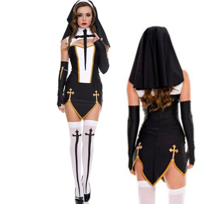 Sexy Bad Habit Nun Costume of a Religious Sister Women