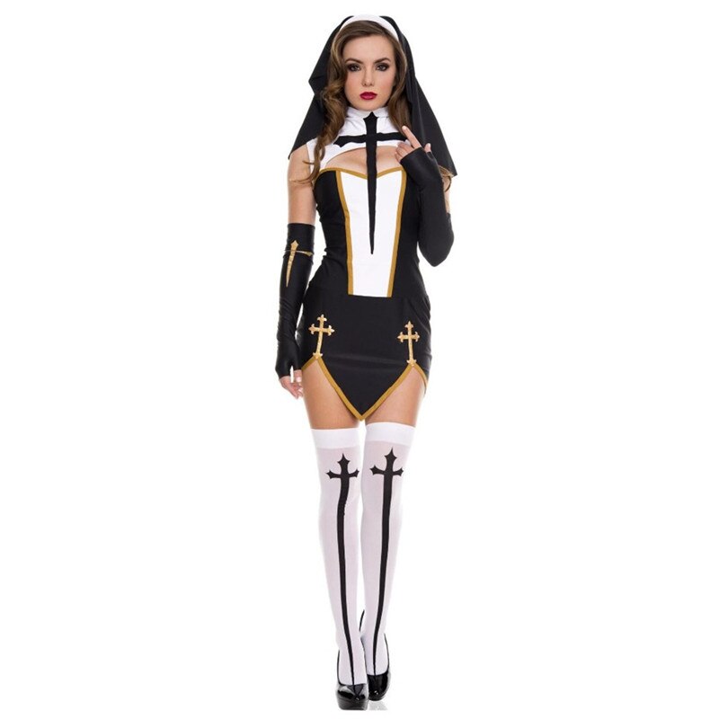 Sexy Bad Habit Nun Costume of a Religious Sister Women