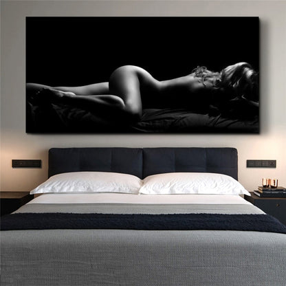 Sexy Sleeping Women Canvas Wall Art