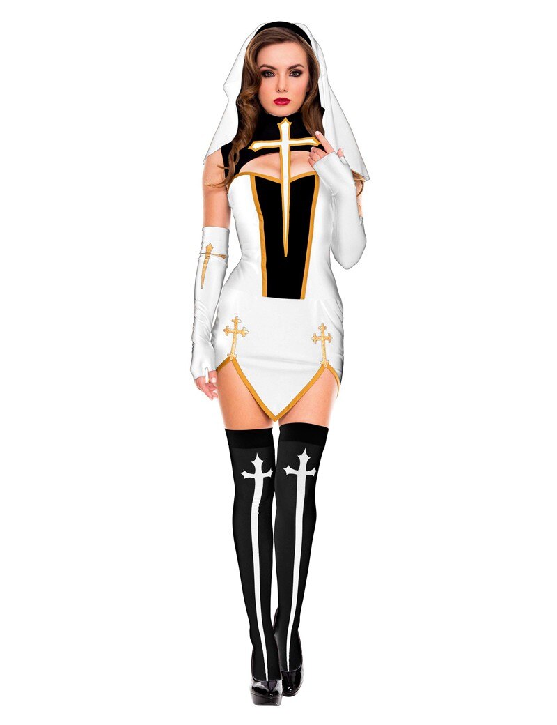 Sexy Bad Habit Nun Costume of a Religious Sister Women