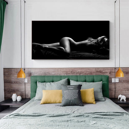 Sexy Sleeping Women Canvas Wall Art