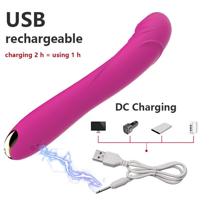 Soft Silicone Dildo Vibrator for Female Masturbation