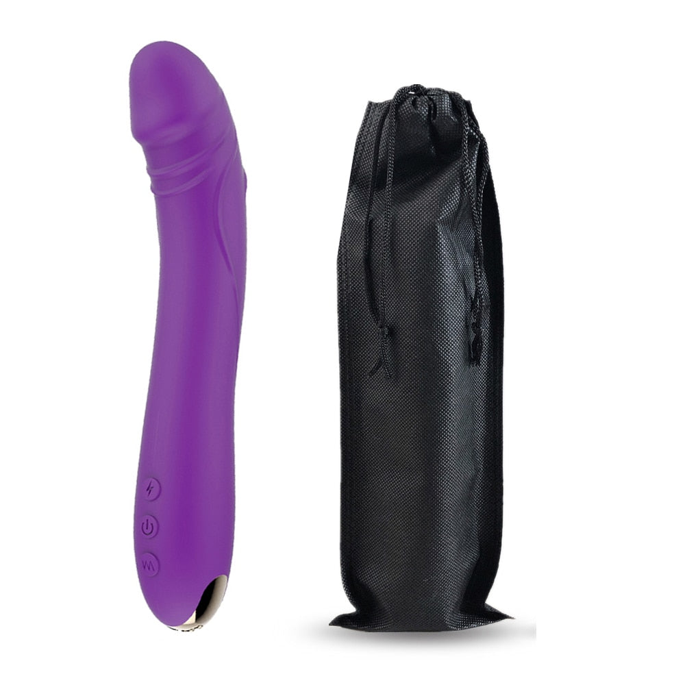 Soft Silicone Dildo Vibrator for Female Masturbation