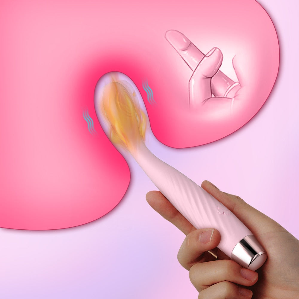 Finger-Shaped G-Spot Vibrator with Clitoris Stimulator