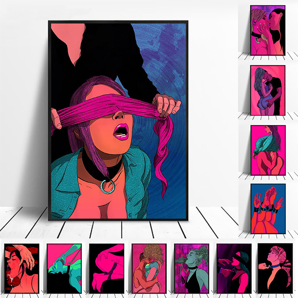 Sexy Bondage Canvas Wall Art for Bedroom