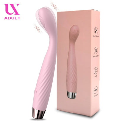 Finger-Shaped G-Spot Vibrator with Clitoris Stimulator