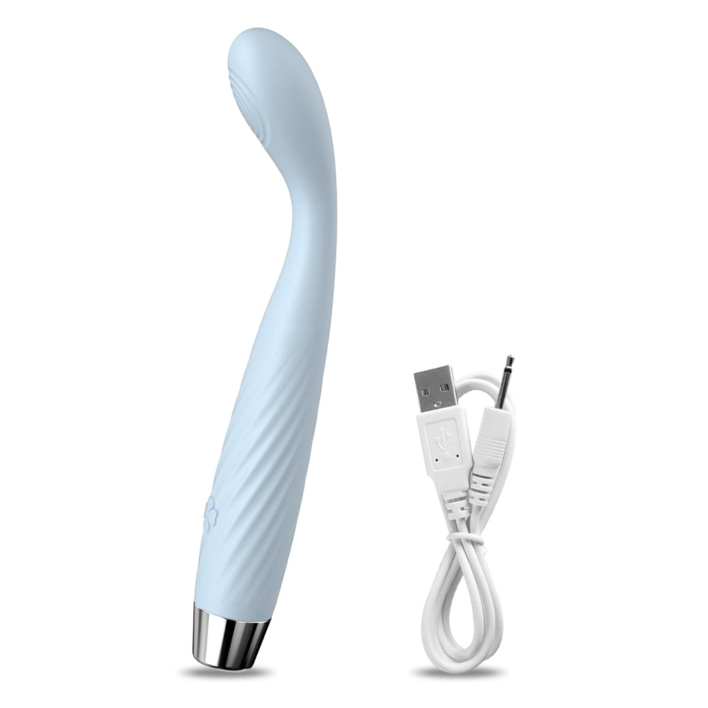 Finger-Shaped G-Spot Vibrator with Clitoris Stimulator